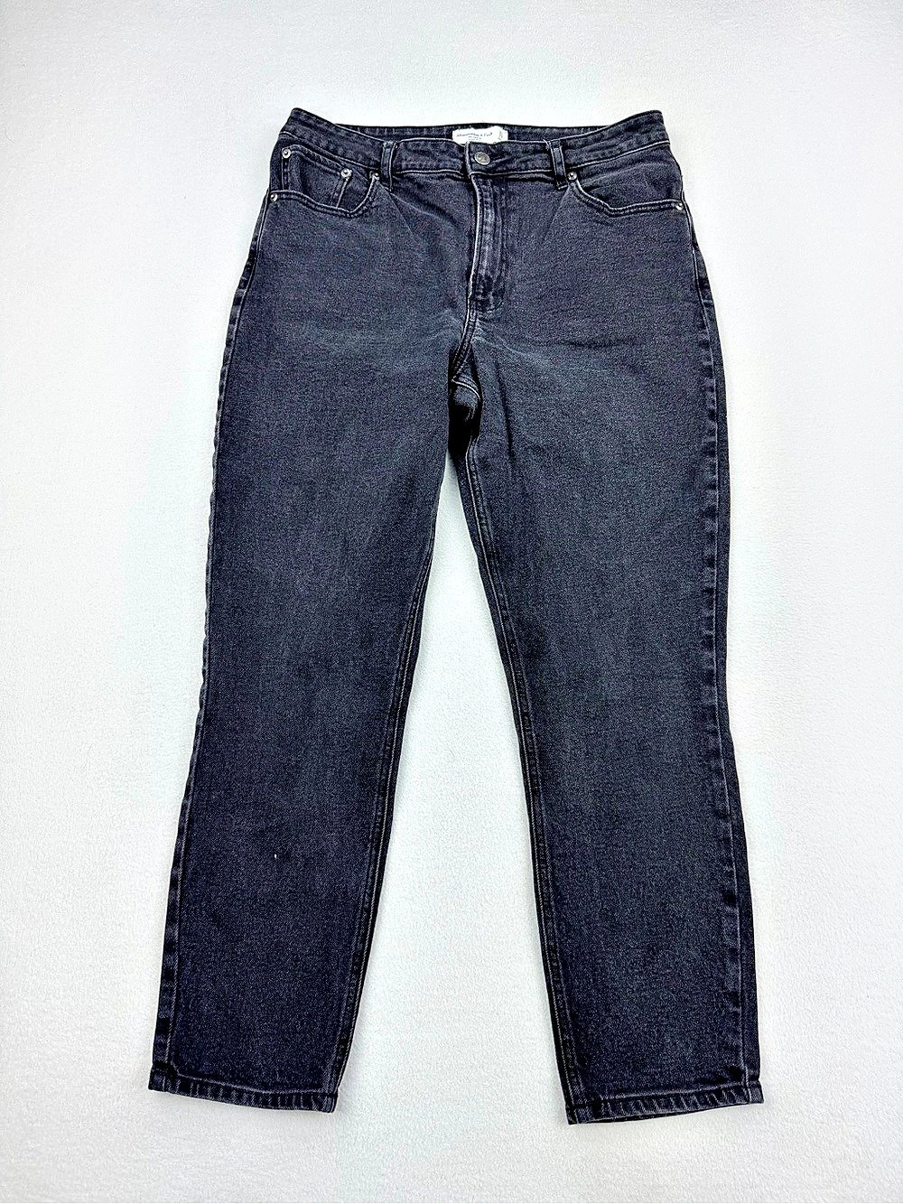 Abercrombie & Fitch Skinny High Rise Curvy Love Black Denim Jeans Women Sz 12